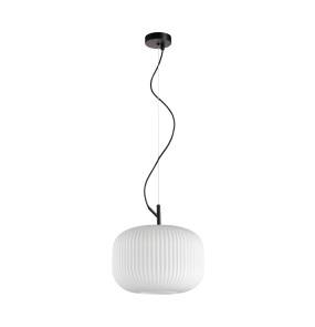 Lampa wisząca Rues PND-64536B-L-BL-OPA oprawa w kolorze czarnym z opalowym kloszem ITALUX