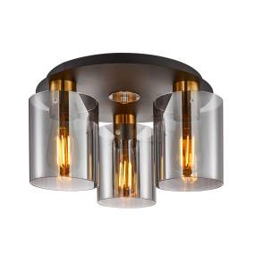 Lampa sufitowa Sardo SPL-5581-3SC-BRO-SG oprawa w kolorze czerni i mosiądzu ITALUX