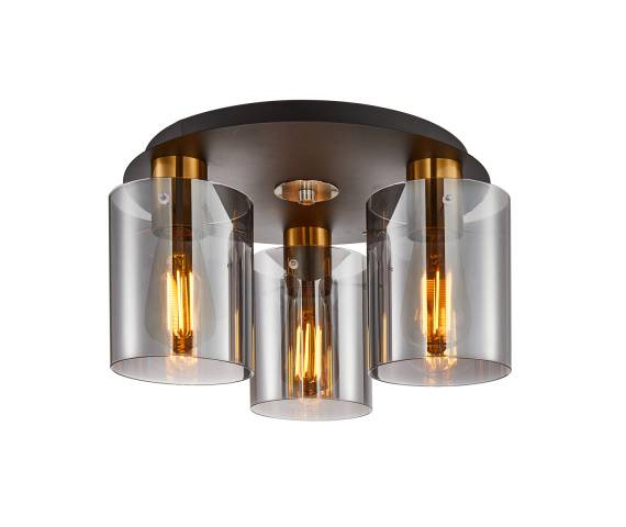 Lampa sufitowa Sardo SPL-5581-3SC-BRO-SG oprawa w kolorze czerni i mosiądzu ITALUX