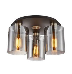 Lampa sufitowa Sardo SPL-5581-3SC-SC-SG oprawa w kolorze czerni i satynowego niklu ITALUX