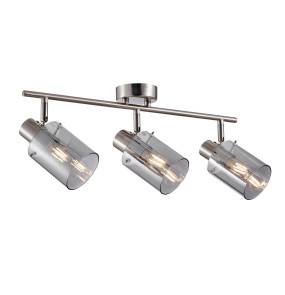 Listwa sufitowa Sardo SPL-5581-3-SC-SG oprawa w kolorze srebrnym z dymionymi kloszami ITALUX