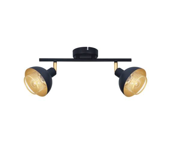 Listwa sufitowa Savio SPL-27357-2-BK-GD oprawa w kolorze czerni i złota ITALUX