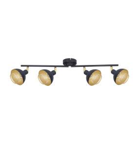 Listwa sufitowa Savio SPL-27357-4-BK-GD oprawaw kolorze czerni i złota ITALUX