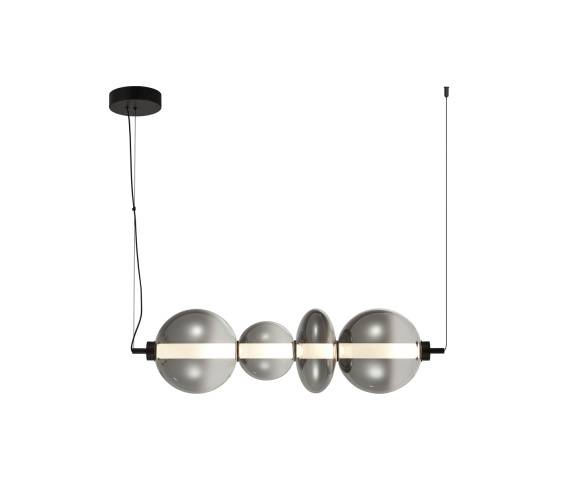 Lampa wisząca Sonte PND-24352-36W-BK-SG oprawa w kolorze czarnym ITALUX
