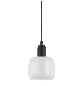 Lampa wisząca Lamezia PND-67594-1-BK+CL oprawa w kolorze czarnym ITALUX