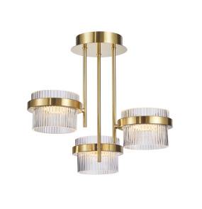 Lampa sufitowa Tiara PND-77362-3-24W-GD oprawa w kolorze złotym ITALUX