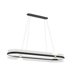 Lampa wisząca Sopla PND-63728-56W-3K-BK-GD oprawa w kolorze czerni i złota ITALUX