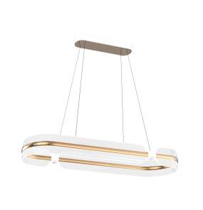 Lampa wisząca Sopla PND-63728-56W-3K-GD oprawa w kolorze bieli i złota ITALUX