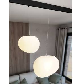WYPRZEDAŻ Lampa do szyn magnetycznych STONE 7W 4000K oprawa w kolorze czarnym z białym kloszem DL