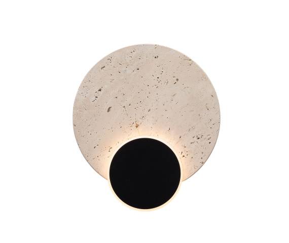 Kinkiet TRAVERTINO W0395 oprawa w kolorze czarnym MAXLIGHT