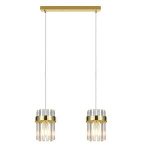 Lampa wisząca VETRO LP-2910/2L GD oprawa w kolorze złotym Light Prestige