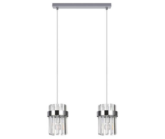 Lampa wisząca VETRO LP-2910/2L CH oprawa chromowana Light Prestige