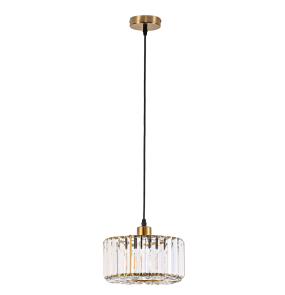 Lampa wisząca VETRO LP-2910/1P GD round oprawa w kolorze złotym Light Prestige