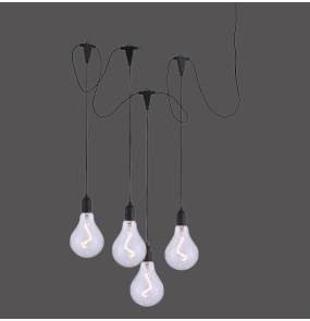 Lampa wisząca ENNI 19094-18 oprawa w kolorze czarnym ZUMA LINE by Paul Neuhaus