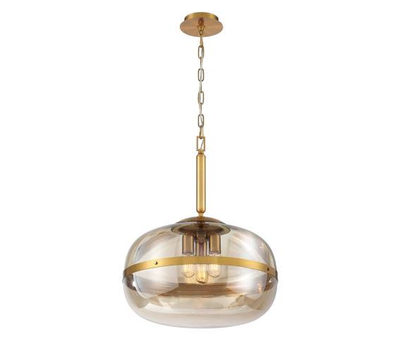 Lampa wisząca Nottingham oprawa w kolorze złota QN-NOTTINGHAM-3P-AB QUINTIESSE