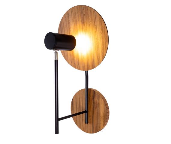 Kinkiet Dot oprawa w kolorze drewnianym QN-DOT-WB1-TEAK QUINTIESSE