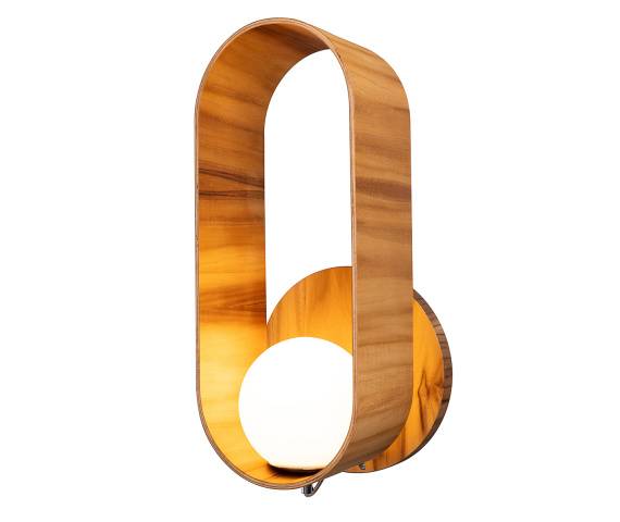 Kinkiet Sfera oprawa w kolorze drewnianym QN-SFERA-WB-L-TEAK QUINTIESSE