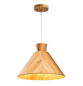 Lampa wisząca Conical oprawa w kolorze drewna QN-CONICAL-P-M-TEAK QUINTIESSE