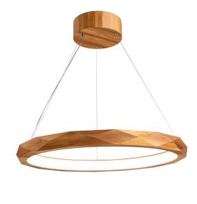 Lampa wisząca Angular oprawa w kolorze drewna QN-ANGULAR-RING-LED-80-TEAK QUINTIESSE
