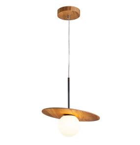 Lampa wisząca Orbit oprawa w kolorze drewna QN-ORBIT-P-M-TEAK QUINTIESSE