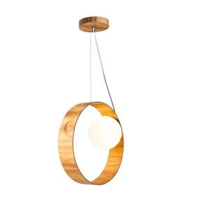 Lampa wisząca Sfera oprawa w kolorze drewna QN-SFERA-1P-TEAK QUINTIESSE
