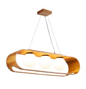 Lampa wisząca Sfera oprawa w kolorze drewna QN-SFERA-3P-TEAK QUINTIESSE