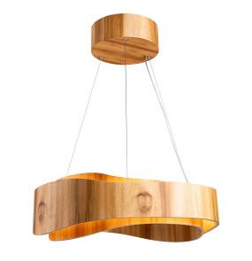 Lampa wisząca Horizon oprawa w kolorze drewna QN-HORIZON-RING-LED-60-TEAK QUINTIESSE