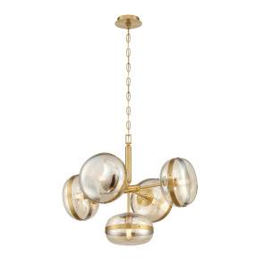 Lampa wisząca Nottingham oprawa w kolorze mosiężnym QN-NOTTINGHAM-5P-AB QUINTIESSE