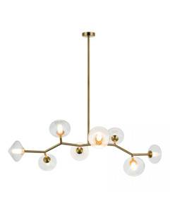 Lampa wisząca szklana 23023 oprawa w kolorze złotym ZAMBELIS 