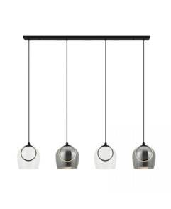 Lampa wisząca szklana 23082 oprawa w kolorze czarnym ZAMBELIS 