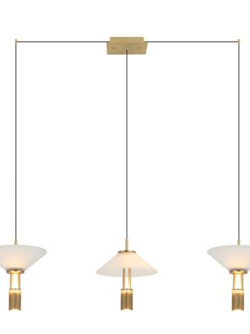 Lampa wisząca 23203 oprawa w kolorze złotym ZAMBELIS 