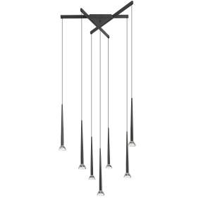 Lampa wisząca BOSTON P0603-07C-P7B1 oprawa w kolorze czarnym ZUMA LINE