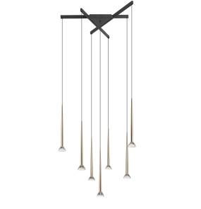 Lampa wisząca BOSTON P0603-07C-SDB1 oprawa w kolorze czerni i złota ZUMA LINE