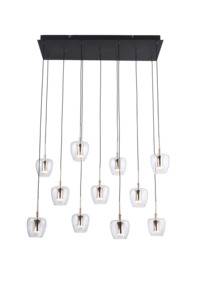 Lampa wisząca NELSON MD2291-11B-3BGT oprawa w kolorze czerni i złota ZUMA LINE