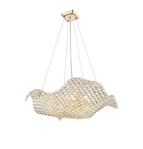 Lampa wisząca TIARA P0221-08M-F7AC oprawa w kolorze złotym ZUMA LINE