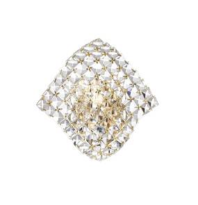 Kinkiet TIARA W0221-01S-F7AC kryształowa oprawa z elementami złota ZUMA LINE