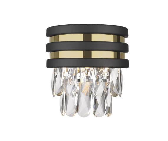 Kinkiet NAICA W0525-01A-P7D7 oprawa w kolorze czerni i złota ZUMA LINE
