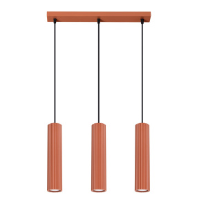 Lampa wisząca KARBON 3L SL.1632 oprawa w kolorze czerwonej ochry Sollux Lighting