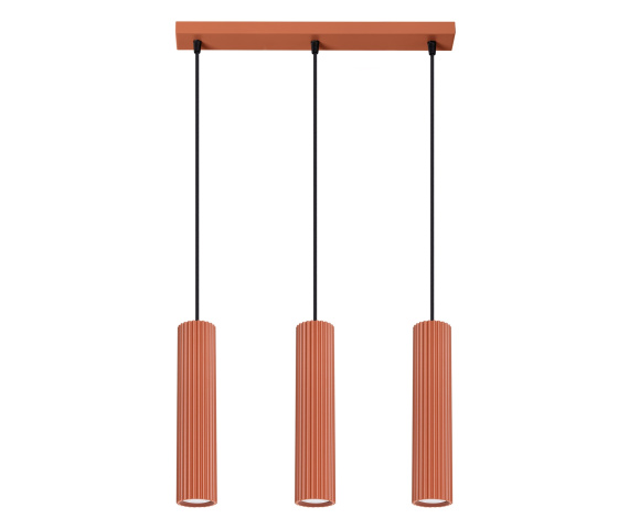 Lampa wisząca KARBON 3L SL.1632 oprawa w kolorze czerwonej ochry Sollux Lighting
