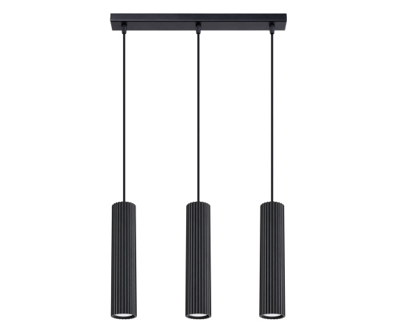 Lampa wisząca KARBON 3L SL.1575 oprawa w kolorze czarnym Sollux Lighting