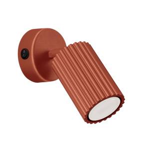 Kinkiet z włącznikiem KARBON SL.1636 oprawa w kolorze czerwonej ochry Sollux Lighting