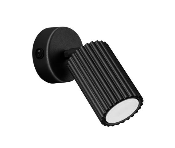 Kinkiet z włącznikiem KARBON SL.1579 oprawa w kolorze czarnym Sollux Lighting
