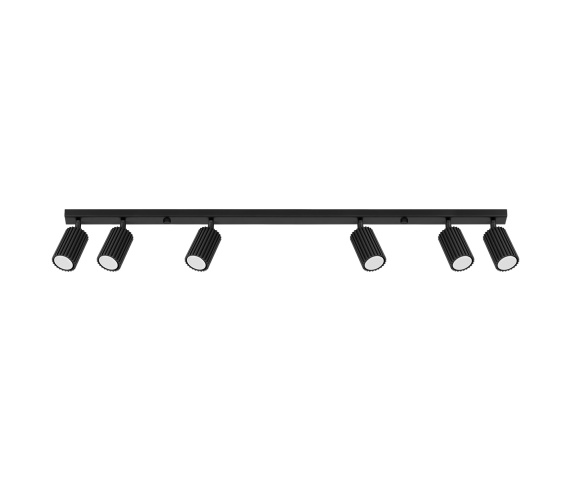 Listwa sufitowa KARBON 6L SL.1585 oprawa w kolorze czarnym Sollux Lighting