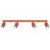 Listwa sufitowa KARBON 4L SL.1641 oprawa w kolorze czerwonej ochry Sollux Lighting