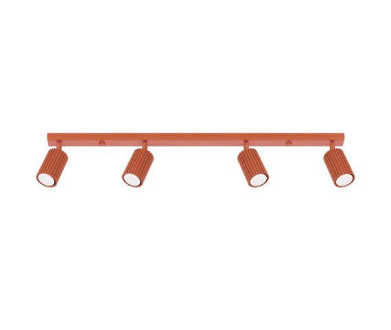 Listwa sufitowa KARBON 4L SL.1641 oprawa w kolorze czerwonej ochry Sollux Lighting