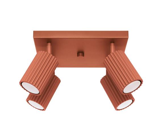 Lampa sufitowa KARBON 4 SL.1640 oprawa w kolorze czerwonej ochry Sollux Lighting