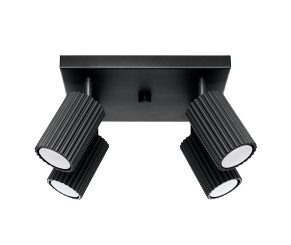 Lampa sufitowa KARBON 4 SL.1583 oprawa w kolorze czarnym Sollux Lighting