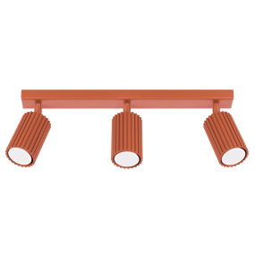 Listwa sufitowa KARBON 3L SL.1638 oprawa w kolorze czerwonej ochry Sollux Lighting