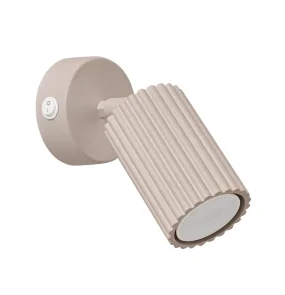 Kinkiet z włącznikiem KARBON SL.1762 oprawa w kolorze taupe Sollux Lighting