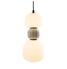 MAXLIGHT P0627 LAMPA WISZACA MODERN 13W, OPAL + LIGHT GREY